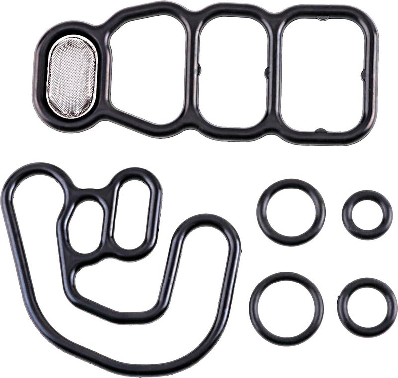 Cybal 15810-RKB-J01 15826-RDV-J01 6pcs Head Cylinder Solenoid Valve Gasket Set Fit 2005 2006 2007 2008 Honda Accord/Odyssey/Pilot 3.0L/3.5L VTEC Solenoid Filter Spool Valve 15826RDVJ01,917-268,917268 - Image 2